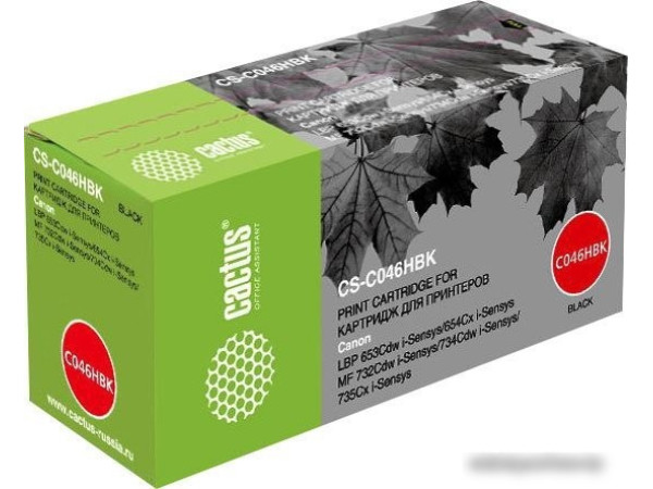 Картридж CACTUS CS-C046HBK (аналог Canon 046BK)
