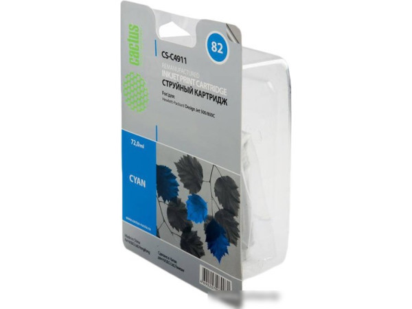 Картридж CACTUS CS-C4911 (аналог HP 82 (C4911A))