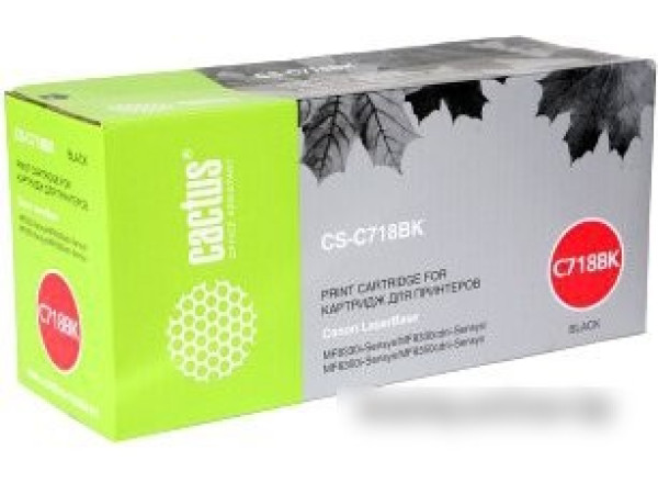 Картридж CACTUS CS-C718BK (аналог Canon 718 Black (2662B002AA))
