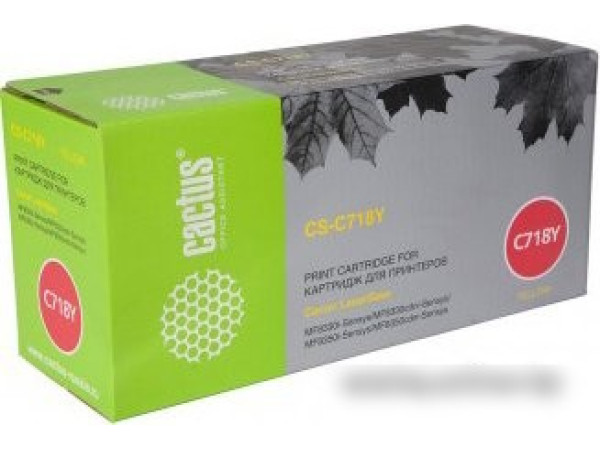 Картридж CACTUS CS-C718Y (аналог Canon 718 Yellow (265B002AA))