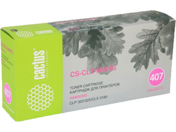 Картридж CACTUS CS-CLT-M407S (аналог Samsung CLT-M407S Magenta)
