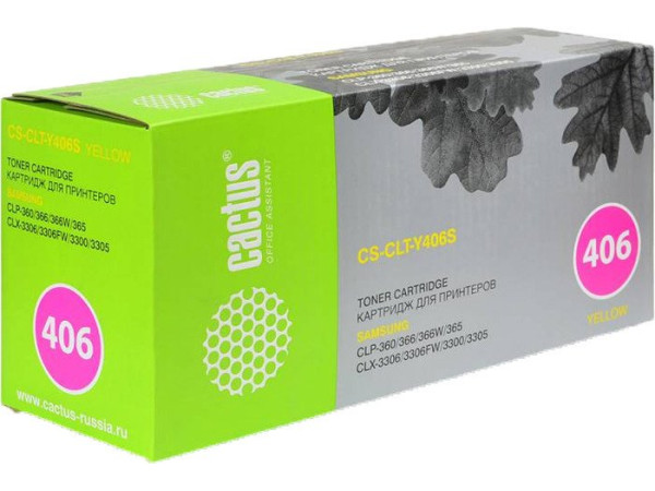 Картридж CACTUS CS-CLT-Y406S (аналог Samsung CLT-Y406S)