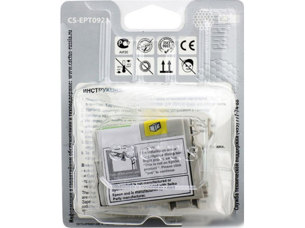 Картридж CACTUS CS-EPT0921 (аналог Epson EPT09214A10 (C13T10814A10))