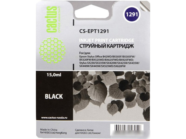 Картридж CACTUS CS-EPT1291 (аналог Epson EPT12914010)