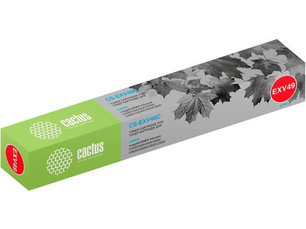 Картридж CACTUS CS-EXV49C (аналог Canon C-EXV49 Cyan)