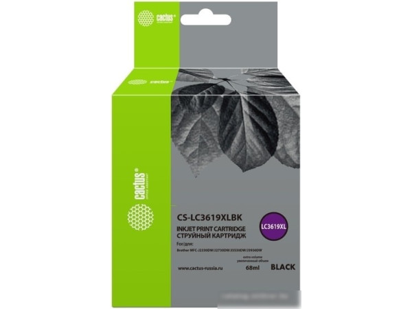 Картридж CACTUS CS-LC3619XLBK (аналог Brother LC3619XLBK)