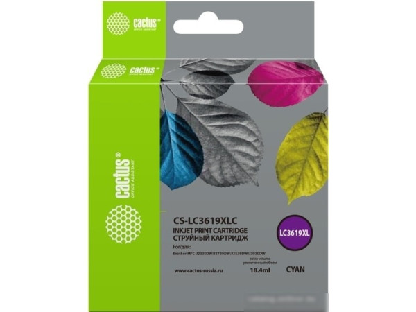 Картридж CACTUS CS-LC3619XLC (аналог Brother LC3619XLC)