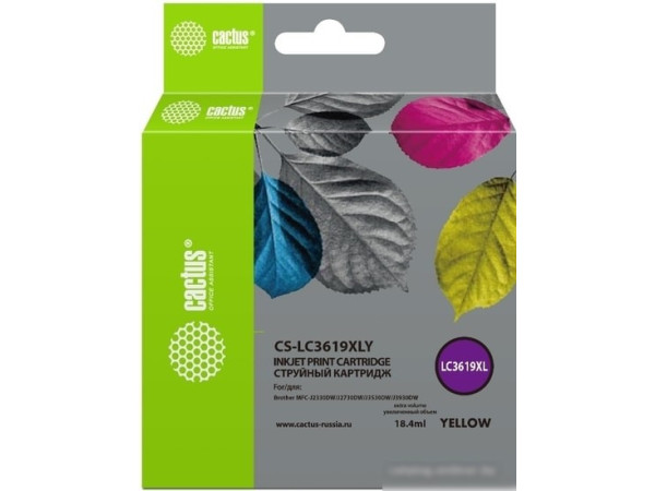 Картридж CACTUS CS-LC3619XLY (аналог Brother LC3619XLY)
