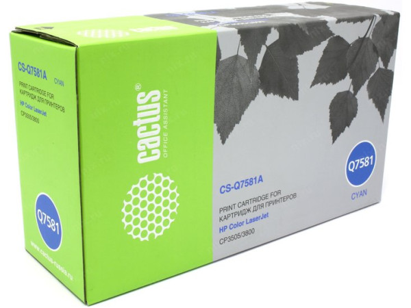 Картридж CACTUS CS-Q7581A (аналог HP Q7581A)