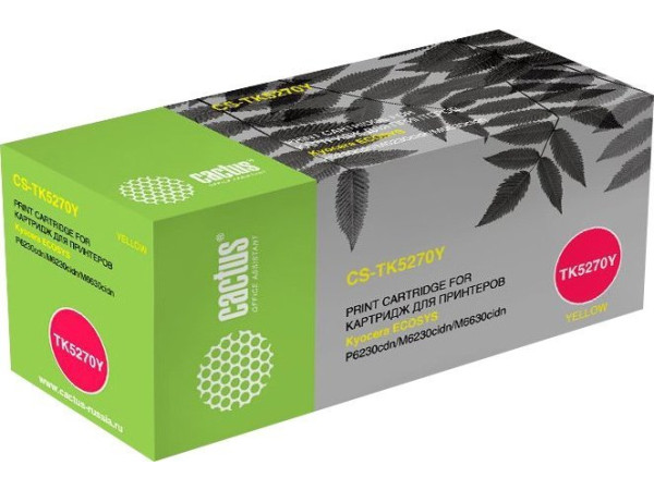 Картридж CACTUS CS-TK5270Y (аналог Kyocera TK-5270Y)