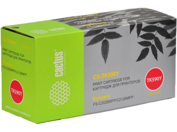 Картридж CACTUS CS-TK590Y (аналог Kyocera TK-590Y)