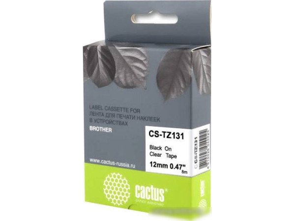Картридж-лента для термопринтера CACTUS CS-TZ131 (аналог Brother TZ131)