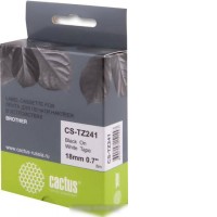 Картридж-лента для термопринтера CACTUS CS-TZ241 (аналог Brother TZ241)