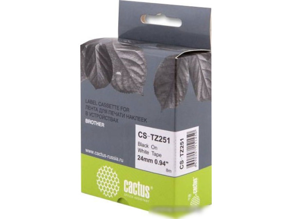 Картридж-лента для термопринтера CACTUS CS-TZ251 (аналог Brother TZ251)