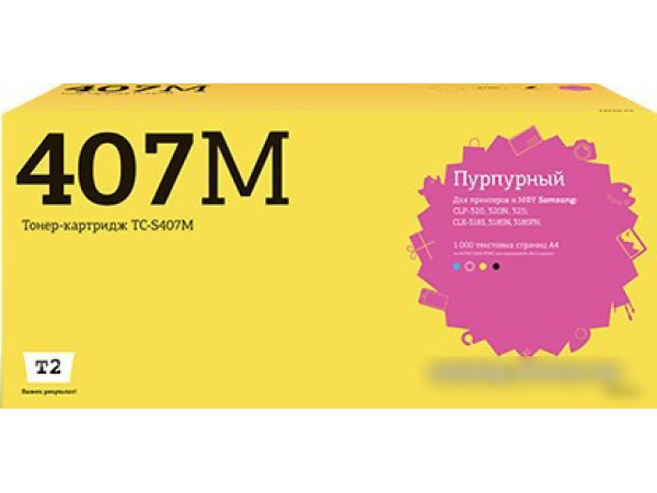 Картридж T2 TC-S407M (аналог Samsung CLT-M407S Magenta)