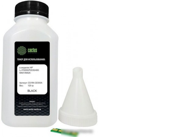 Тонер CACTUS CS-RK-CE505A с чипом 120 гр.