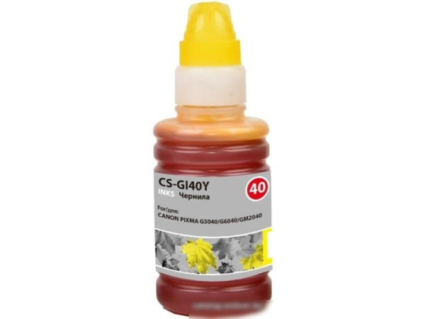 Чернила CACTUS CS-GI40Y (аналог Canon GI-40Y)