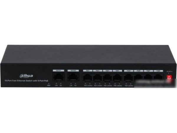 Неуправляемый коммутатор Dahua DH-PFS3010-8ET-65