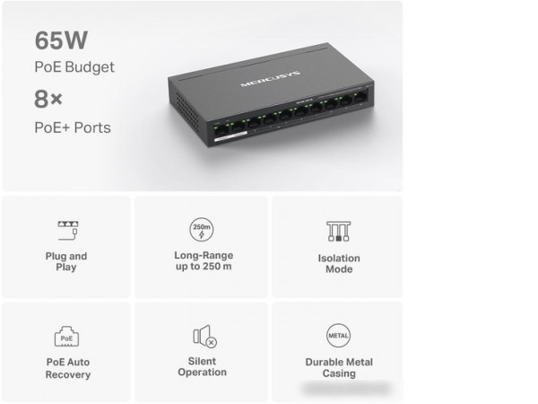 Неуправляемый коммутатор Mercusys MS110P