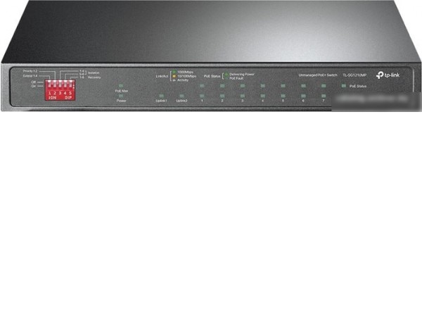 Неуправляемый коммутатор TP-Link TL-SG1210MP
