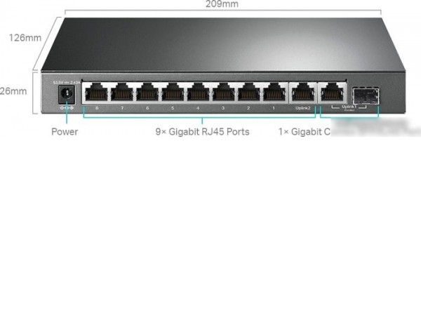 Настраиваемый коммутатор TP-Link TL-SG1210MPE
