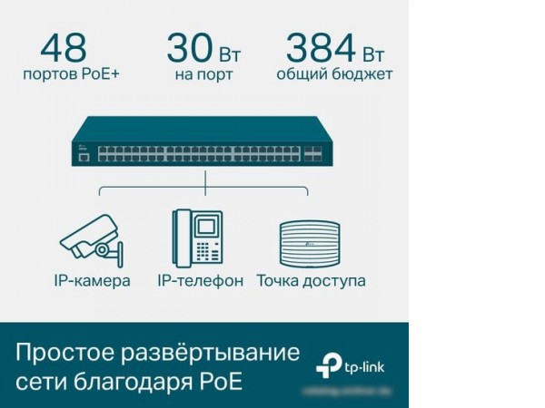 Управляемый коммутатор уровня 2+ TP-Link TL-SG3452P