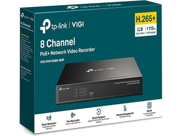 Сетевой видеорегистратор TP-Link Vigi NVR1008H-8MP