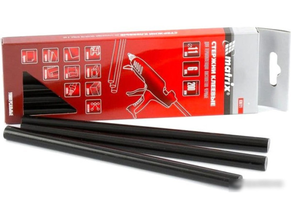 Клеевые стержни Matrix 930721 (12 шт, черный)