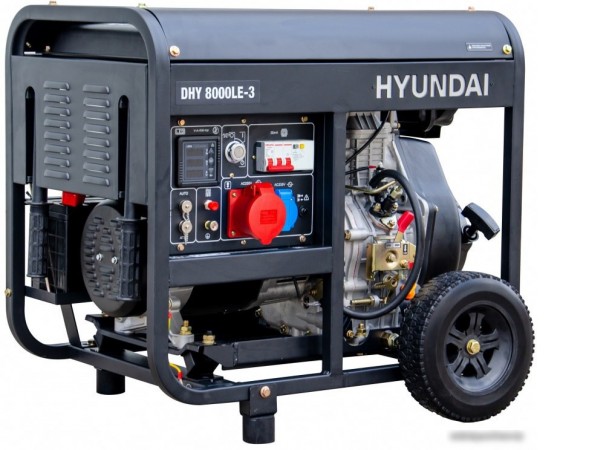 Дизельный генератор Hyundai DHY 8000LE-3