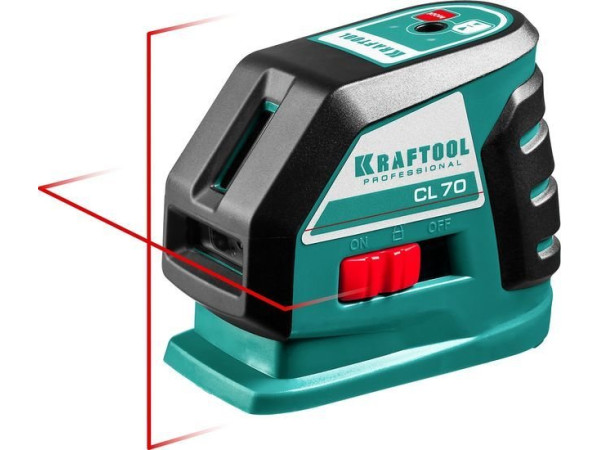 Лазерный нивелир KRAFTOOL CL-70-4 34660-4 (с держателем и детектором, кейс)