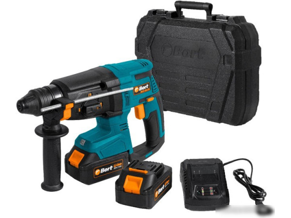Перфоратор Bort BHD-20LI-BL (с 2-мя АКБ, кейс)
