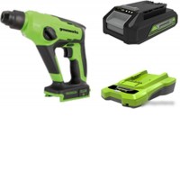 Перфоратор Greenworks GD24SDS1 3803107UA (с 1-им АКБ, кейс)