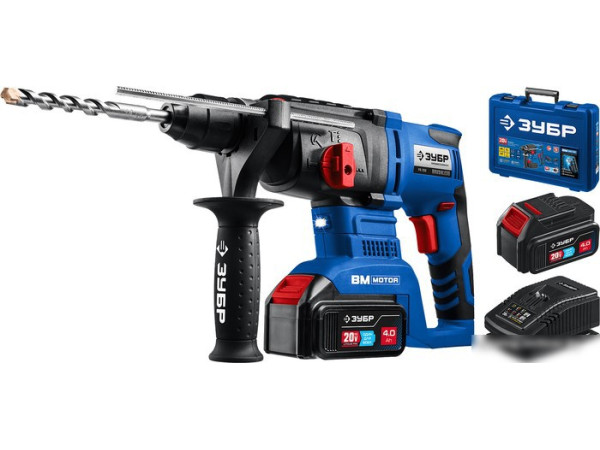 Перфоратор Зубр PB-260-42 (с 2-мя АКБ, кейс)