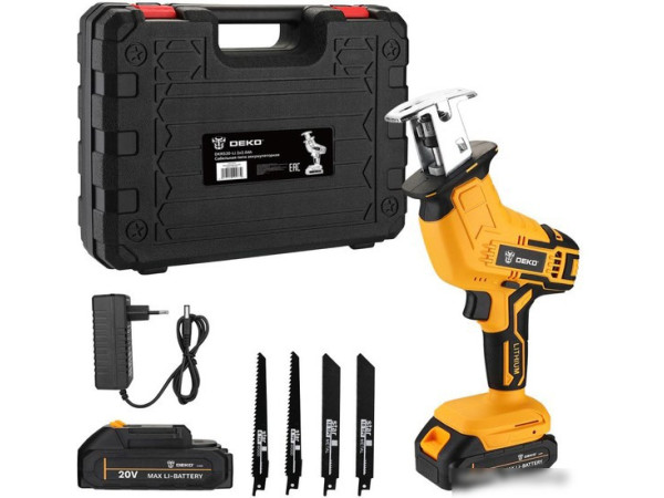 Сабельная пила Deko DKRS20-Li 063-4311 (с 2-мя АКБ, кейс)