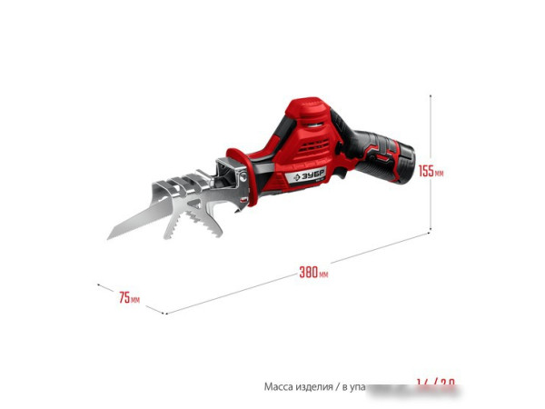 Сабельная пила Зубр Мастер СПЛ-125-21 (с 1-м АКБ)