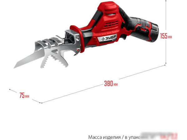 Сабельная пила Зубр Мастер СПЛ-125-22 (с 2-мя АКБ)