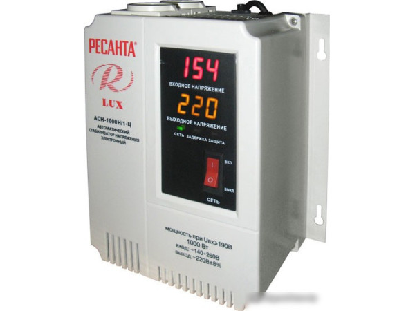 Стабилизатор напряжения Ресанта Lux АСН-1000Н/1-Ц