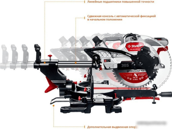 Торцовочная пила Зубр ЗПТ-305-1800 ПЛ