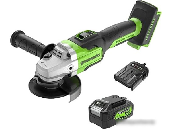 Угловая шлифмашина Greenworks GD24AGK4 3200207UB (с 1-м АКБ 4Ач)