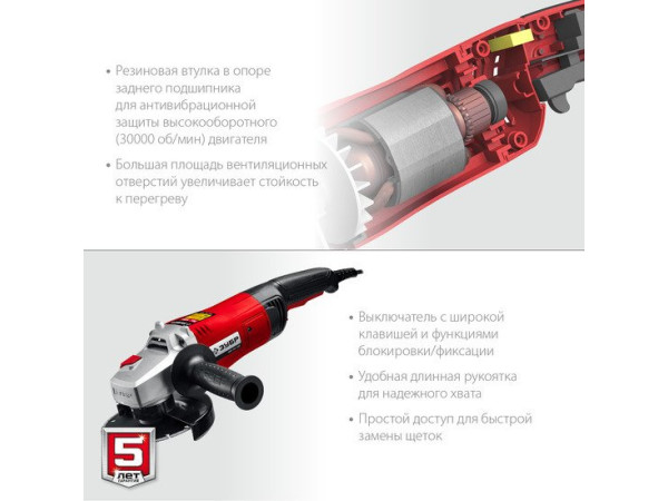 Угловая шлифмашина Зубр Мастер УШМ-150-1405