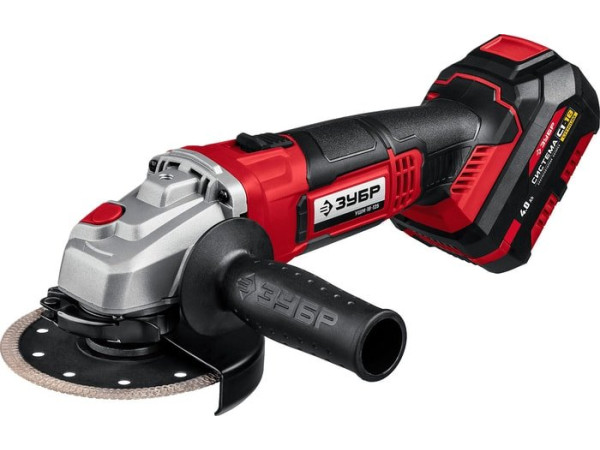 Угловая шлифмашина Зубр УШМ-18-125-41 (с АКБ, кейс)