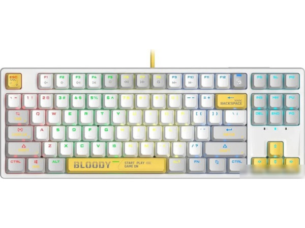 Клавиатура A4Tech Bloody S87 Energy White (Bloody BLMS Red Plus)