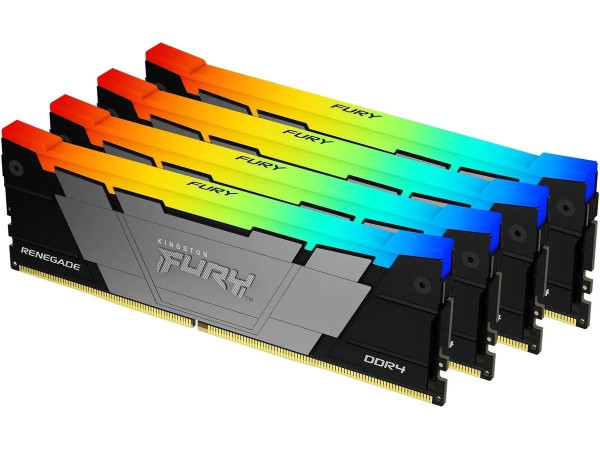 Оперативная память Kingston FURY Renegade RGB 4x8ГБ DDR4 3200 МГц KF432C16RB2AK4/32