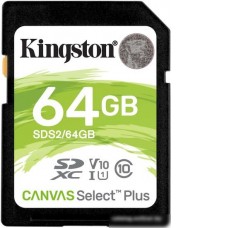 Карта памяти Kingston Canvas Select Plus SDXC 64GB