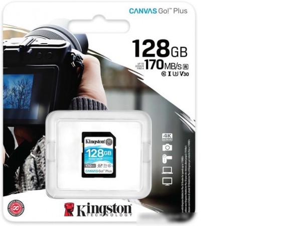 Карта памяти Kingston Canvas Go! Plus SDXC 128GB