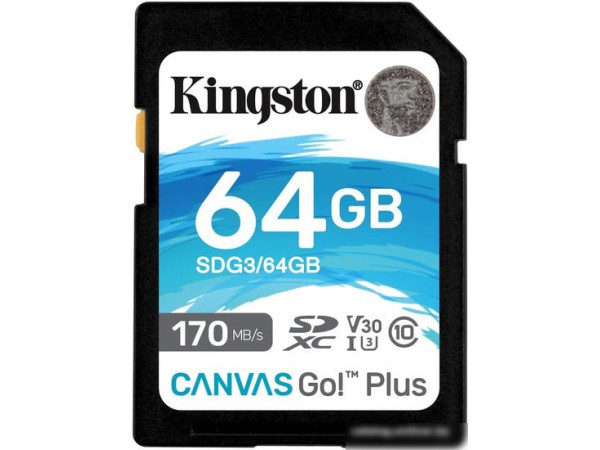 Карта памяти Kingston Canvas Go! Plus SDXC 64GB