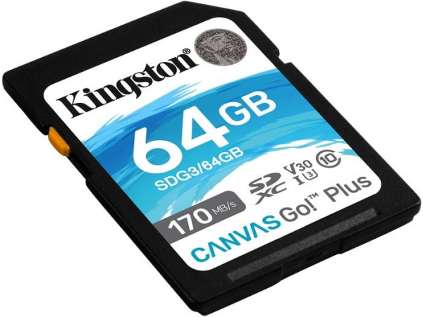 Карта памяти Kingston Canvas Go! Plus SDXC 64GB