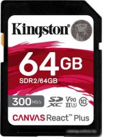 Карта памяти Kingston Canvas React Plus SDXC 64GB