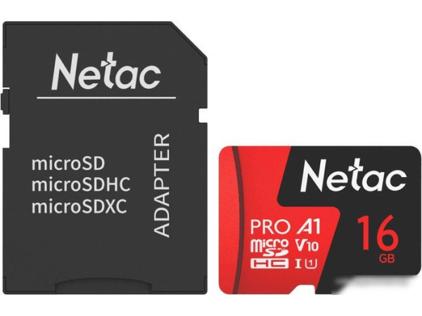 Карта памяти Netac P500 Extreme Pro 16GB NT02P500PRO-016G-R (с адаптером)