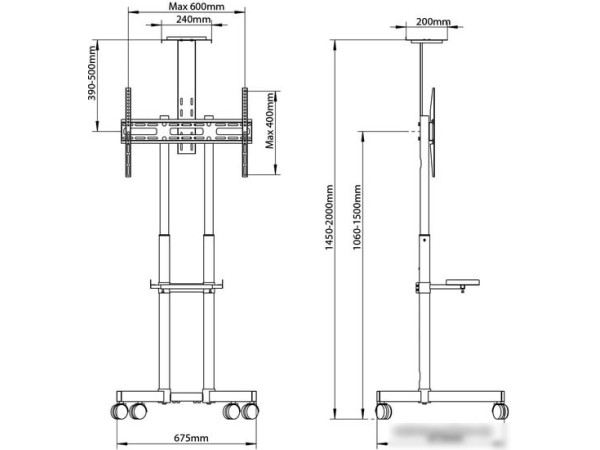 Кронштейн Arm Media PT-Stand-8 (черный)